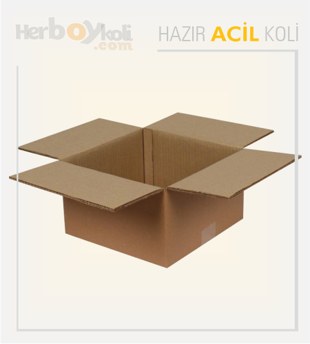 Acil Koli Üretim Firması Stoktan Acil Hazır Koli Çeşitleri - 25x25x15 Cm Çift Oluklu Acil Koli